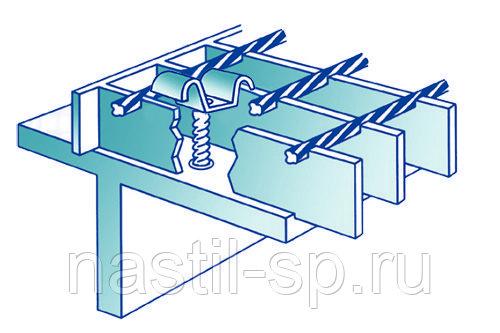 Комплект стандартного крепежа для ячейки 11 мм (винт с прессшайбой M8x60, гайка M8, нижний зажим)